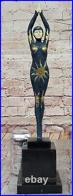 Art Deco Bronze Starfish Egyptian Dancer Figurine Hand Made Collectible Figure Art Deco Bronze Starfish Egyptian Dancer Figurine Hand Made Collectible Figure