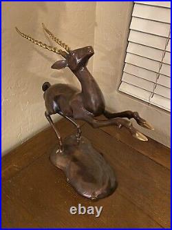 Art Deco Bronze Statue Figure of a Gazelle or Oryx Hand Made Statue. Beautiful