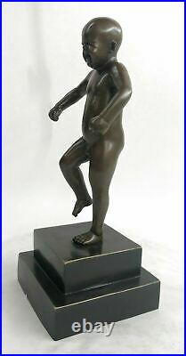 Art Deco Hand Made Baby crying Bronze sculpture by Lost wax Method Statue Figure