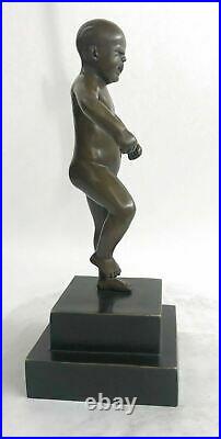 Art Deco Hand Made Baby crying Bronze sculpture by Lost wax Method Statue Figure