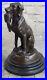 Art_Deco_Hand_Made_Hunting_Dog_with_Bird_on_Marble_Base_Bronze_Statue_Figure_01_grp