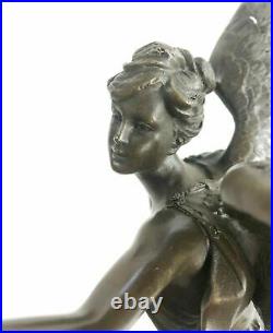 Art Deco Hand Made Nike Female Victory Angel Museum Quality Bronze Statue Deal
