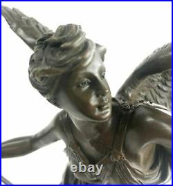 Art Deco Hand Made Nike Female Victory Angel Museum Quality Bronze Statue decor
