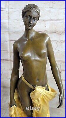 Art Deco Hand Made Nude Female Classic Bronze Artwork Sculpture Statue Figurine