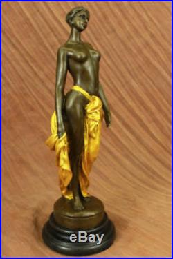 Art Deco Hand Made Nude Female Classic Bronze Artwork Sculpture Statue Figurine