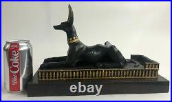 Art Deco Hand Made by Lost Wax Egypt Egyptian Dog Bronze Sculpture Statue DEAL