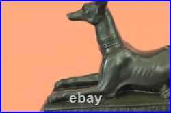 Art Deco Hand Made by Lost Wax Egypt Egyptian Dog Bronze Sculpture Statue DEAL
