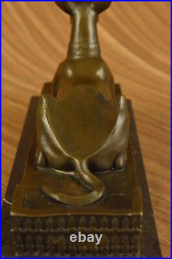 Art Deco Hand Made by Lost Wax Egypt Egyptian Dog Bronze Sculpture Statue Gift