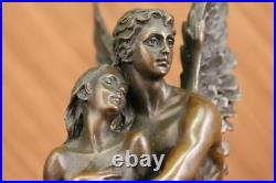 Art Deco/Nouveau Cupid Psyche Eros Hand Made by Lost Wax Method Bronze Statue