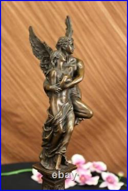 Art Deco/Nouveau Cupid Psyche Eros Hand Made by Lost Wax Method Bronze Statue