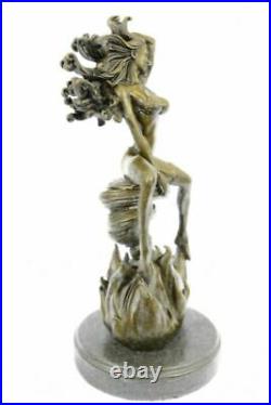 Art Deco/Nouveau Female Warrior Medusa Hand Made by LostWax Method Bronze Statue