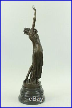 Art Deco Nude Dancer Hand Made Hot Cas Statue Figurine Bronze Sculpture Figure