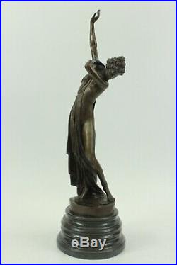 Art Deco Nude Dancer Hand Made Hot Cas Statue Figurine Bronze Sculpture Figure