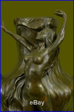 Art Deco Nude Fairy Hand Made Genuine Bronze by Lost Wax Method Sculpture Statue