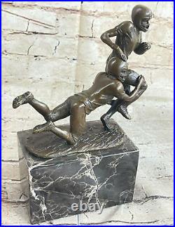 Art Deco Sculpture Football player Bronze Statue Made by Lost Wax Method Artwork