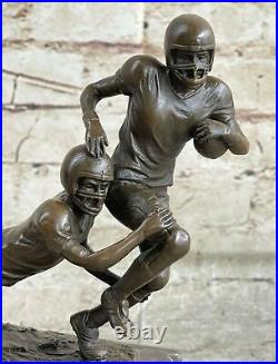 Art Deco Sculpture Football player Bronze Statue Made by Lost Wax Method Artwork