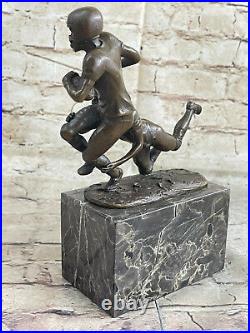 Art Deco Sculpture Football player Bronze Statue Made by Lost Wax Method Figure