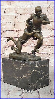Art Deco Sculpture Football player Bronze Statue Made by Lost Wax Method Gift NR Art Deco Sculpture Football player Bronze Statue Made by Lost Wax Method Gift NR