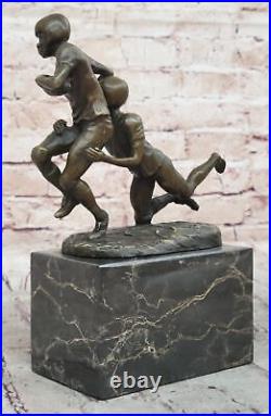 Art Deco Sculpture Football player Bronze Statue Made by Lost Wax Method Gift NR Art Deco Sculpture Football player Bronze Statue Made by Lost Wax Method Gift NR