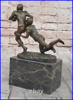 Art Deco Sculpture Football player Bronze Statue Made by Lost Wax Method Gift NR Art Deco Sculpture Football player Bronze Statue Made by Lost Wax Method Gift NR