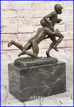 Art Deco Sculpture Football player Bronze Statue Made by Lost Wax Method Gift NR Art Deco Sculpture Football player Bronze Statue Made by Lost Wax Method Gift NR