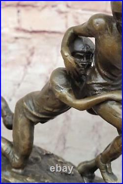 Art Deco Sculpture Football player Bronze Statue Made by Lost Wax Method Gift NR Art Deco Sculpture Football player Bronze Statue Made by Lost Wax Method Gift NR