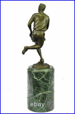 Art Deco Sculpture Football player Bronze Statue Made by Lost Wax Method Trophy
