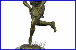 Art Deco Sculpture Football player Bronze Statue Made by Lost Wax Method Trophy