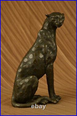Art Deco Sculpture Jaguar Panther Animal Bronze Statue Hand Made Statue Lost Wax