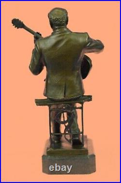 Art Deco Vienna Bronze Gorgeous Detailed Male Man Guitar Player Hand Made Statue