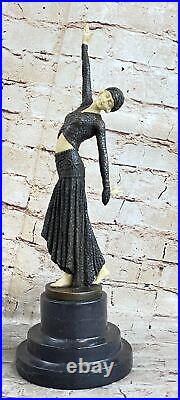Art Decoration Nouveau Level Dancer by Chiparus Lost Wax Method Sculpture Figure