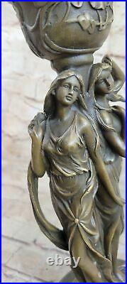 Art NouveauKassinTwin Maiden Statue Figurine Bronze Sculpture Hand Made Gift