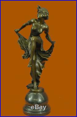 Art Nouveau/Decor Hand Made Gypsy Dancer Bronze Patina Sculpture Statue Figurine