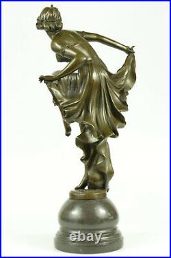 Art Nouveau/Decor Hand Made Gypsy Dancer Bronze Patina Sculpture Statue Figurine