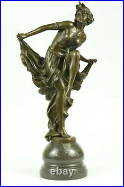 Art Nouveau/Decor Hand Made Gypsy Dancer Bronze Patina Sculpture Statue Lost Wax