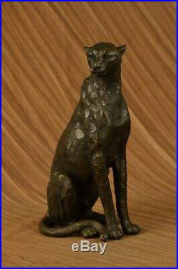 Art Sculpture Jaguar Panther Animal Bronze Statue Hand Made Statue Figurine Sale