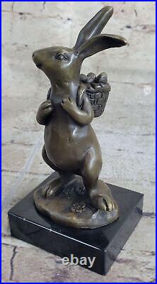 Austrian Bronze Simple Rabbit Figurine Hot Cast Hand Made Sculpture Figurine Nr