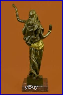 Authentic Genuine Vitaleh European Made Museum Quality Arab Girl Bronze Statue