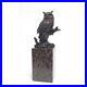 BRONZE_FIGURE_UHU_OWL_on_tree_trunk_sculpture_statue_decoting_marble_base_01_vaz