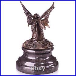 BRONZE Figure Elf MARBLE BASE Magic NATURE Decorative Statue FEE Sitting Elf JMA067