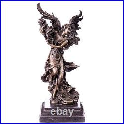 BRONZE SCULPTURE Angel with Cereal MARBLE BASE Figure DECORATION Statue JMA095.2
