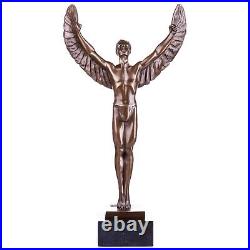 BRONZE SCULPTURE Icarus MARBLE BASE Greek Mythology Statue DECORATION JMA138.2