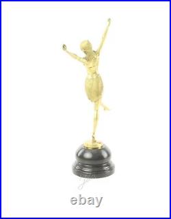 BRONZE SCULPTURE MARBLE BASE scarab dancer DANCE decoration FIGURE statue EJA0347.2