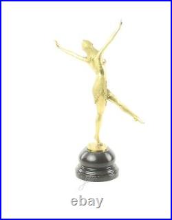 BRONZE SCULPTURE MARBLE BASE scarab dancer DANCE decoration FIGURE statue EJA0347.2