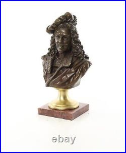 BRONZE SCULPTURE Rembrandt MARBLE BASE bust ANTIQUE decoration STATUE EJA0065.2
