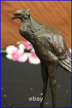 BRONZE Sculpture, Hand Made Statue REMBRANDT BUGATTI STORK EXOTIC BIRD BRONZE