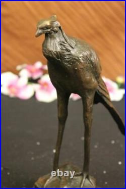 BRONZE Sculpture, Hand Made Statue REMBRANDT BUGATTI STORK EXOTIC BIRD BRONZE