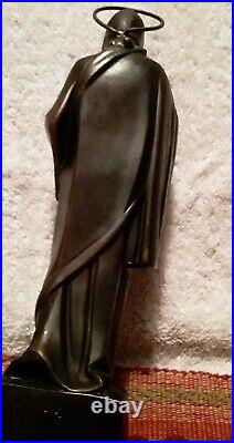 BRONZE Statue Of Christ Jesus Made in Germany 9 tall Santos