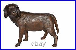 Beagle Dog Standing Made of Bronze, Statue Size 27L x 14W x 21H
