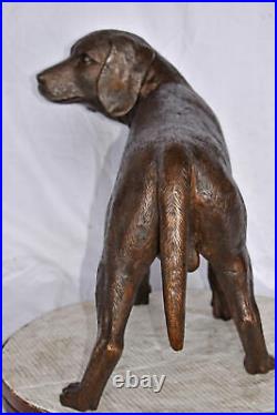 Beagle Dog Standing Made of Bronze, Statue Size 27L x 14W x 21H